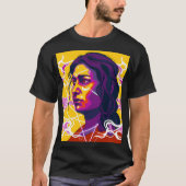 Vibrant Stylized Portrait with Abstract Elements Tシャツ (正面)