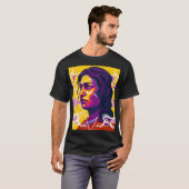 Vibrant Stylized Portrait with Abstract Elements Tシャツ (正面フル)