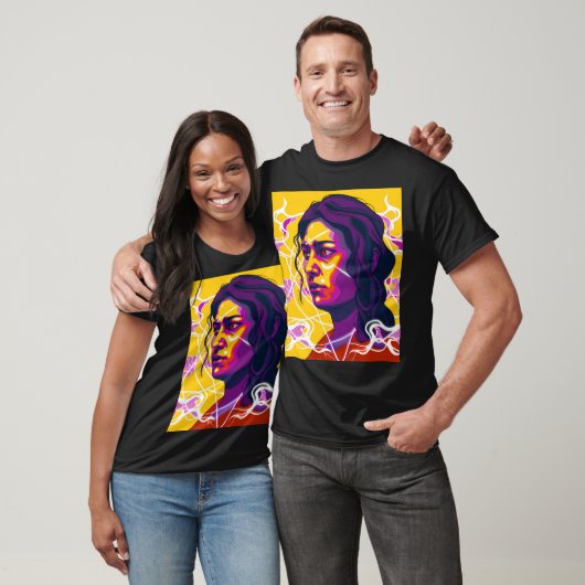 Vibrant Stylized Portrait with Abstract Elements Tシャツ (ユニセックス)