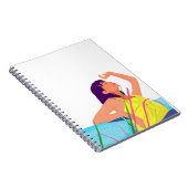 Vibrant Summer Girl Notebook – Colour Pop Art  ノートブック (右側)