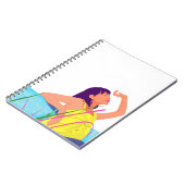 Vibrant Summer Girl Notebook – Colour Pop Art  ノートブック (左側)