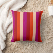 vibrant summer palette throw pillow narrow stripes クッション (ブランケット)