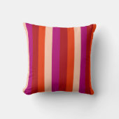 vibrant summer palette throw pillow narrow stripes クッション (正面)