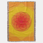 Vibrant Sunburst Design スローブランケット (正面縦)