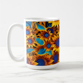 Vibrant Sunflower コーヒーマグカップ