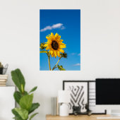 Vibrant Sunflower Bloom Poster ポスター (ホームオフィス)