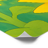 Vibrant Sunflower Field Pattern ポスター (角)