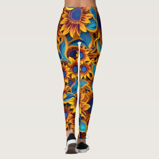 Vibrant Sunflower Leggings レギンス (裏面)