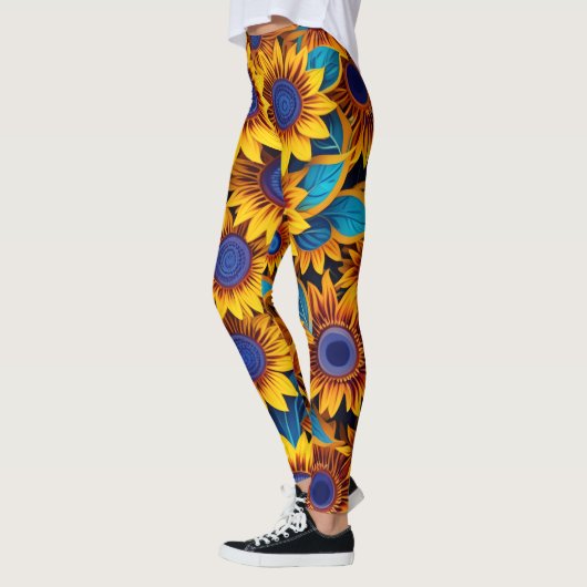 Vibrant Sunflower Leggings レギンス (左)