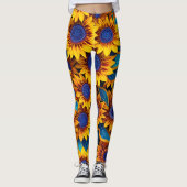 Vibrant Sunflower Leggings レギンス (正面)