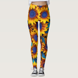 Vibrant Sunflower Leggings レギンス