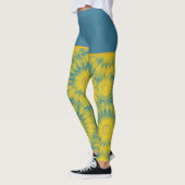 Vibrant Sunflower Tie-Dye Art レギンス (左)