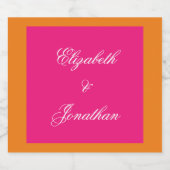 Vibrant Sunrise Minimalist Mix & Match Wedding ビールラベル (シングルラベル)