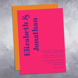 Vibrant Sunrise Minimalist Mix & Match Wedding 招待状