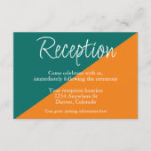 Vibrant Sunrise Mix & Match Wedding Reception エンクロージャーカード (正面)