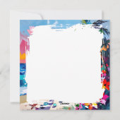 Vibrant Sunset Abstract Beach Scene シーズンカード (裏面)