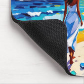 Vibrant Sunset Abstract Beach Scene   マウスパッド (コーナー)