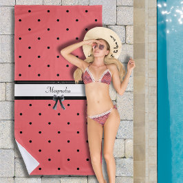 Vibrant Sunset Coral Summer Chic Beach Towel ビーチタオル