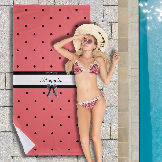 Vibrant Sunset Coral Summer Chic Beach Towel ビーチタオル
