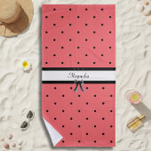 Vibrant Sunset Coral Summer Chic Beach Towel ビーチタオル