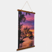 Vibrant Sunset Over Tranquil Waters Wall Art 吊り下げ型タペストリー (傾斜あり)