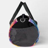 Vibrant Sunset Turtle Travel Monogram Personalize ダッフルバッグ (右)