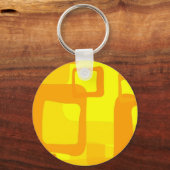 Vibrant Sunshine Flow – Modern Abstract Art Shapes キーホルダー (正面)