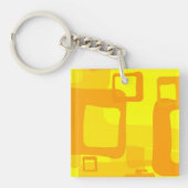 Vibrant Sunshine Flow – Modern Abstract Art Shapes キーホルダー (正面)