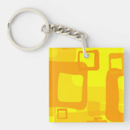 Vibrant Sunshine Flow – Modern Abstract Art Shapes キーホルダー