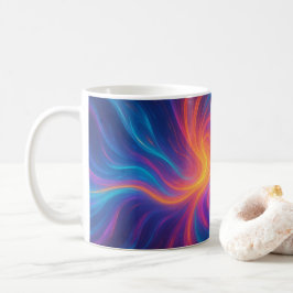 Vibrant Swirl Abstract Art Mug コーヒーマグカップ