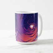 Vibrant Swirling Galaxy with Bright Center コーヒーマグカップ (正面右)