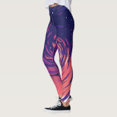 Vibrant Swirling Galaxy with Bright Center レギンス (左)