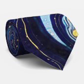Vibrant Swirls of Blue and Gold 3 ネクタイ (ロール)