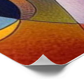 Vibrant Symphony: Abstract Violinist Art ポスター (角)