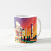 Vibrant Taj Mahal Sunrise Art Mug コーヒーマグカップ (正面右)