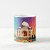 Vibrant Taj Mahal Sunrise Art Mug コーヒーマグカップ (中央)