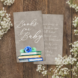 Vibrant & Taupe Floral Watercolor Books for Baby エンクロージャーカード