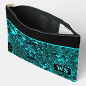 Vibrant Teal Cosmetic Pouch アクセサリーポーチ (見開き)