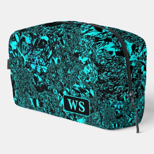 Vibrant Teal Monogram Toiletry Bag  ドップキット (右コーナー)