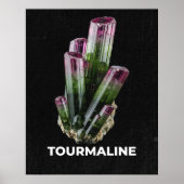 Vibrant Tourmaline Crystal ポスター (正面)