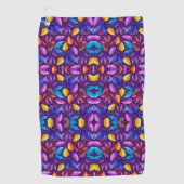 Vibrant towel featuring a symmetrical pattern ゴルフタオル (正面)