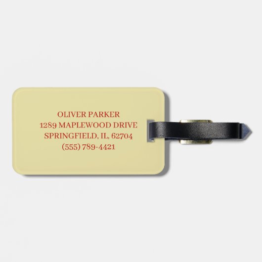 Vibrant Tree Frog Illustration ラゲッジタグ (裏面横)