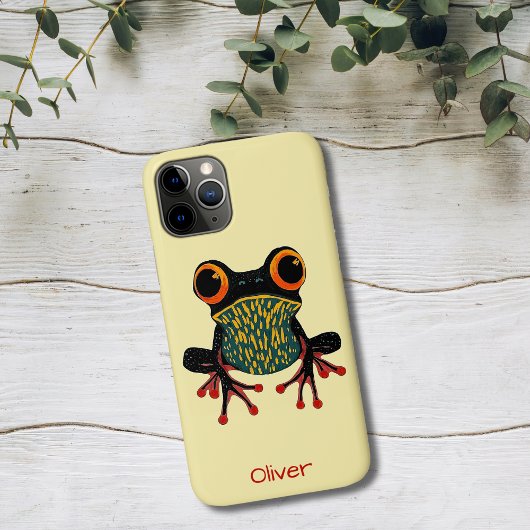Vibrant Tree Frog Illustration Case-Mate iPhoneケース