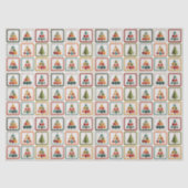 Vibrant Tree Grid for Christmas Cheer 薄葉紙 (正面)