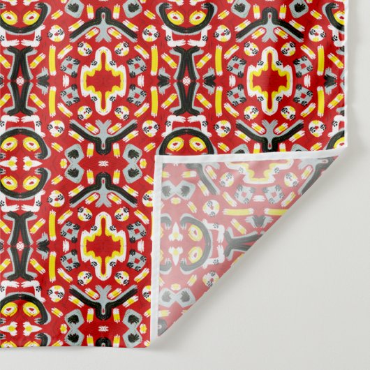 Vibrant Tribal Fusion Geometric Symmetry Pattern タペストリー (詳細)