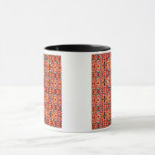 Vibrant Tribal Fusion Geometric Symmetry Pattern マグカップ (中央)