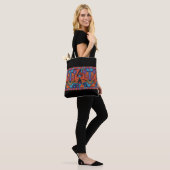 Vibrant Tribal Spirit Cats Tote Bag – Huichol- トートバッグ (モデル)