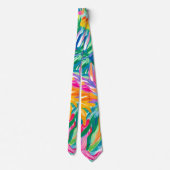Vibrant Tropical Abstract  ネクタイ (裏面)