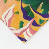 Vibrant Tropical Fantasy Flower in Paradise フリースブランケット (角)