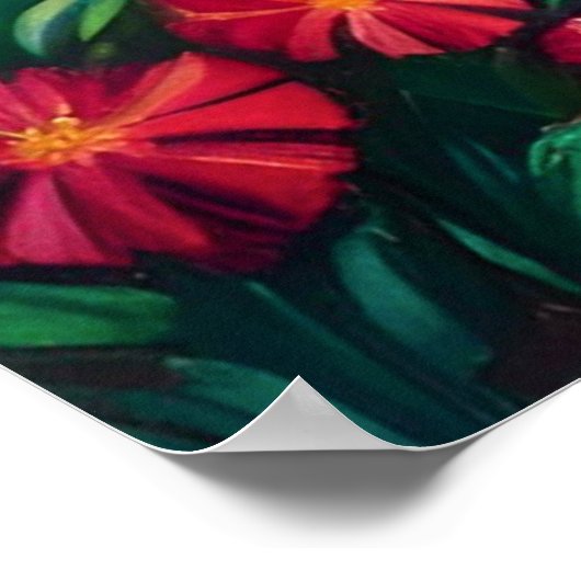 Vibrant Tropical Fantasy Flower in Paradise ポスター (角)